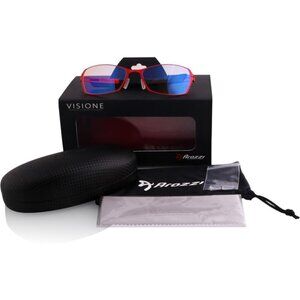 Arozzi - Visione VX500 Blue Light Blocking Computer and Gaming Glasses Red New.